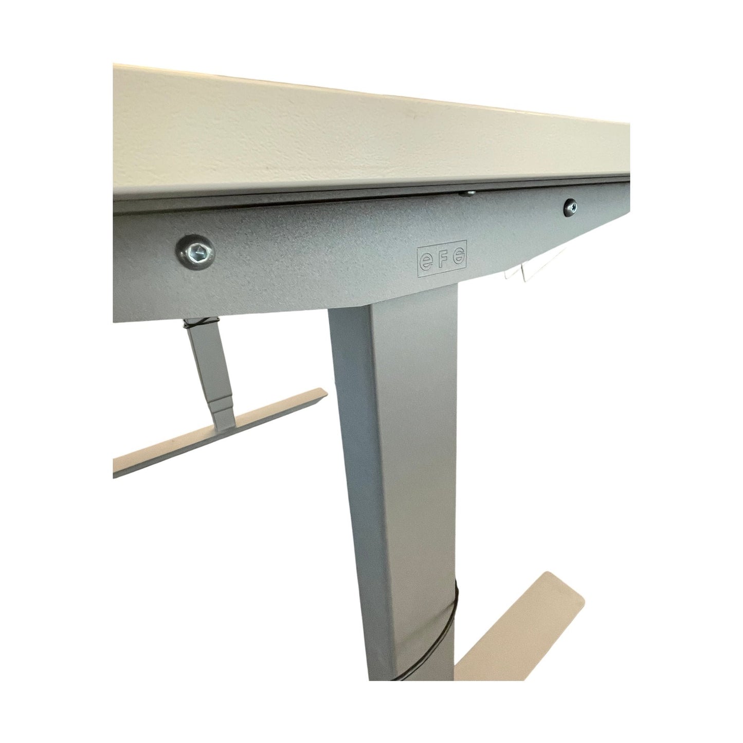 EFG elektrisk hev/senk skrivebord, hvit laminat, 120x80 cm