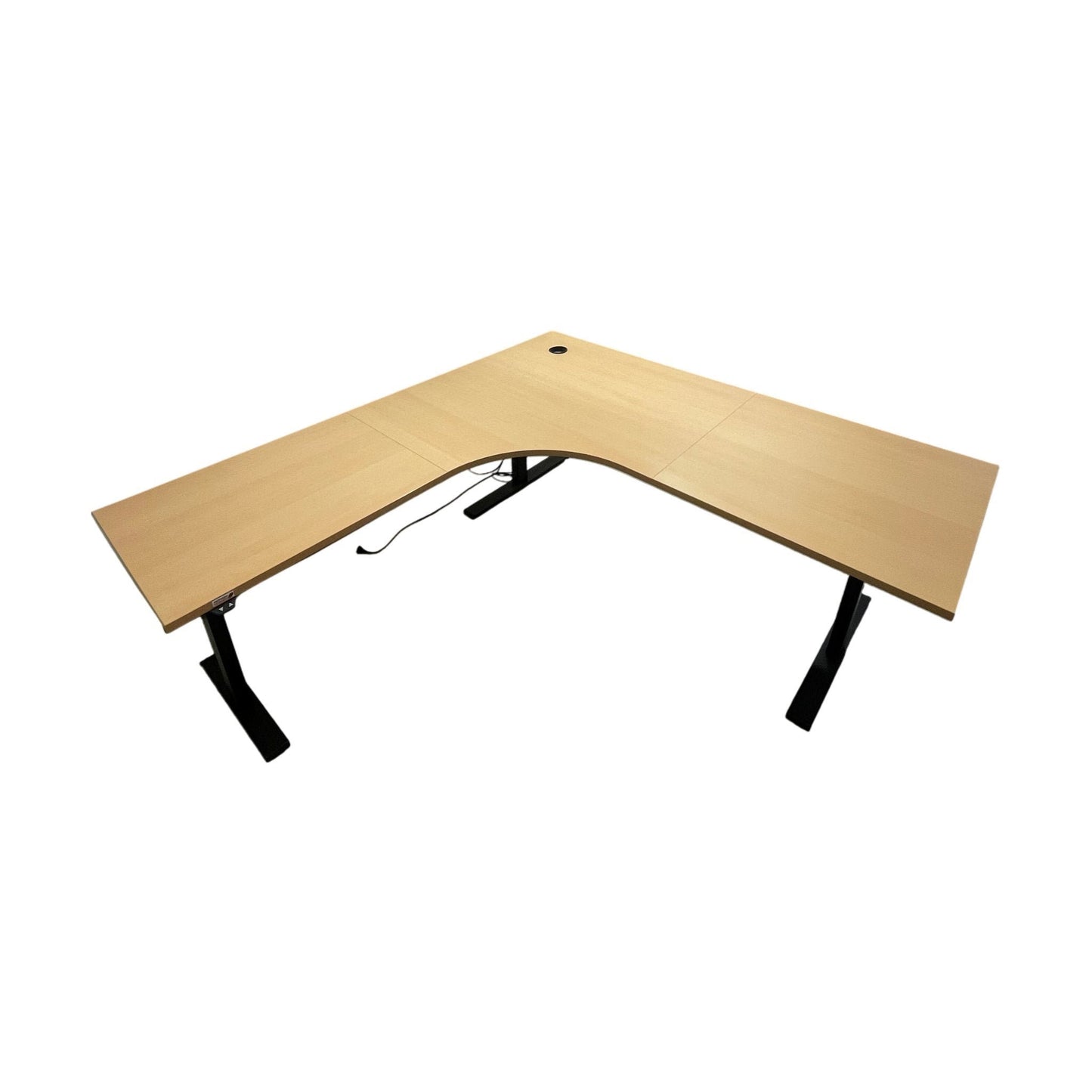 Kontor Konsult elektrisk hev/senk skrivebord, trefarget, 200x190 cm