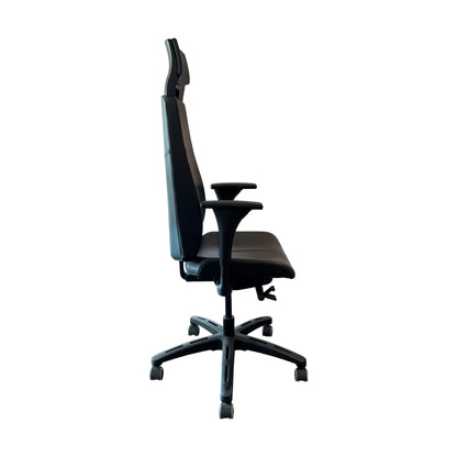 Kontorstol, IKEA Volmar, svart skinn