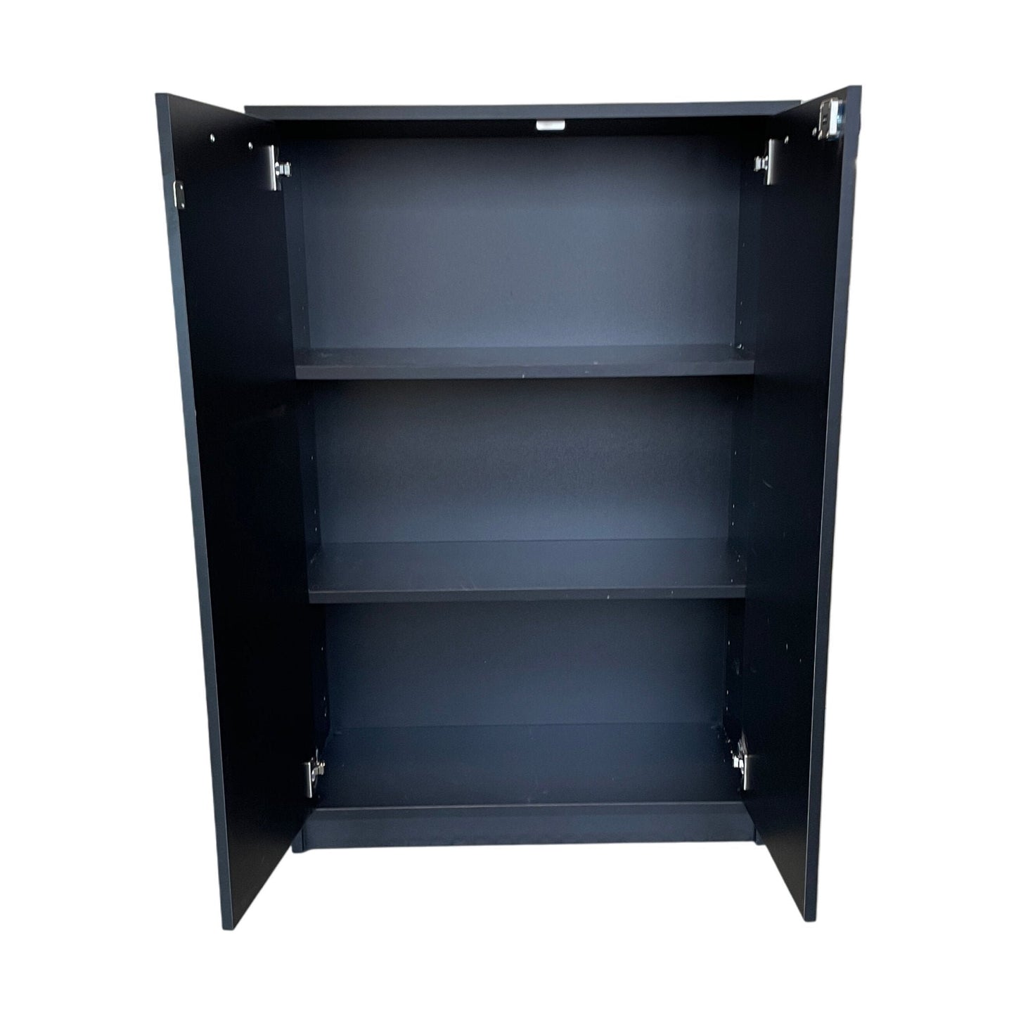 Arkivskap i sort fra Edsbyn, slagdører, 78 cm