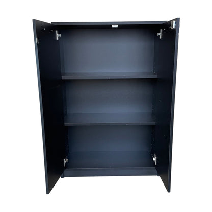 Arkivskap i sort fra Edsbyn, slagdører, 78 cm