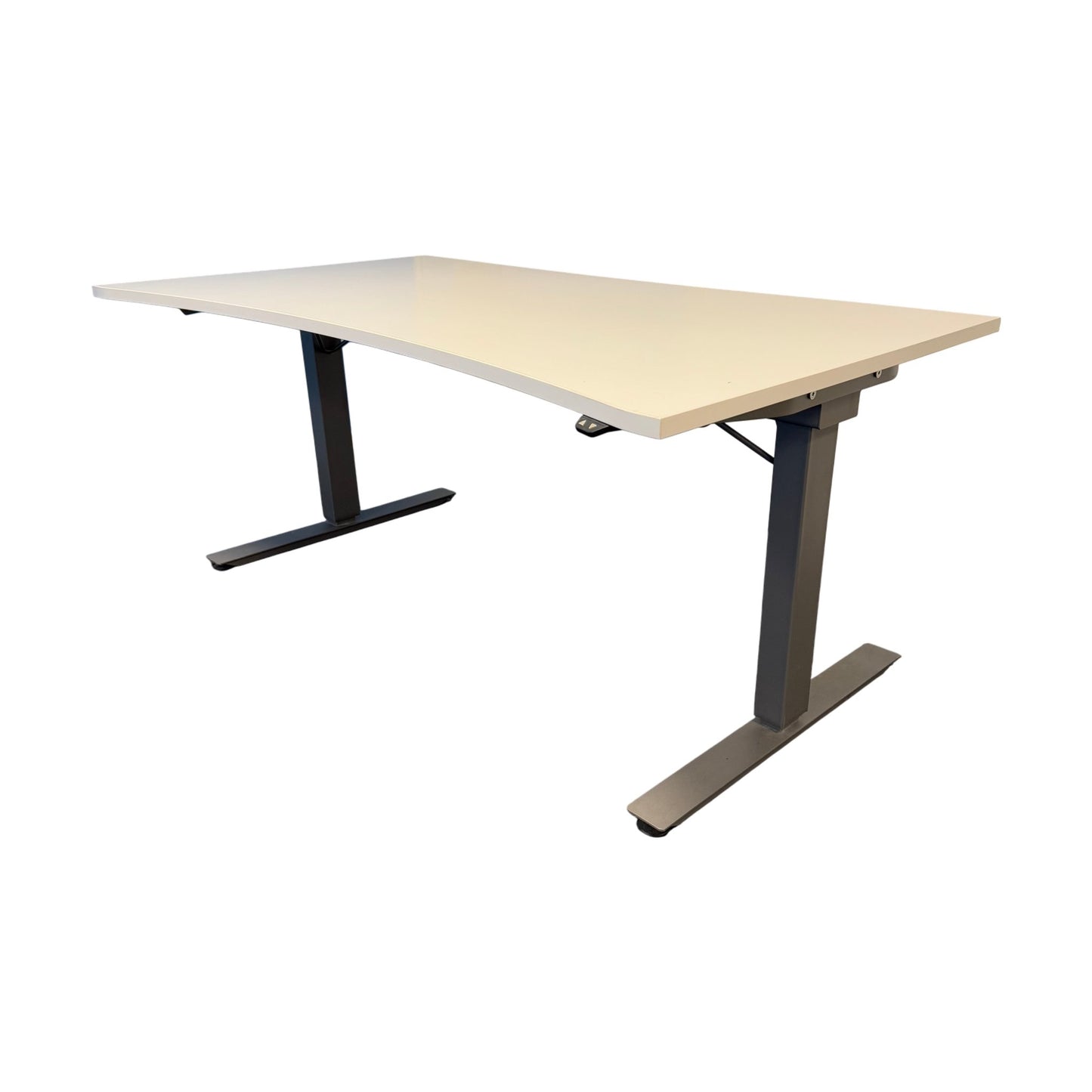 Elektrisk hev/senk skrivebord m/ magebue, 180x90cm