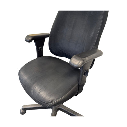 Kontorstol Malmstolen Classic 4000 Høy rygg, Sort med armlener og nakkestøtte