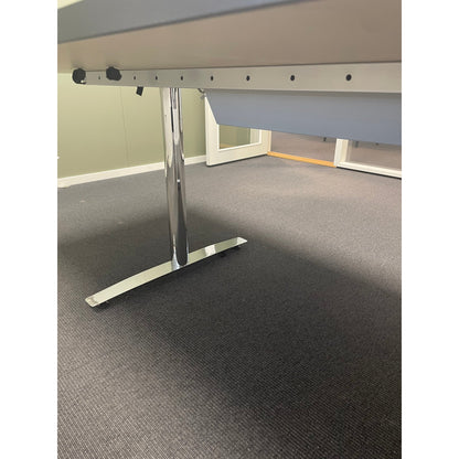 Møtebord, hvit laminat, 260x120 cm