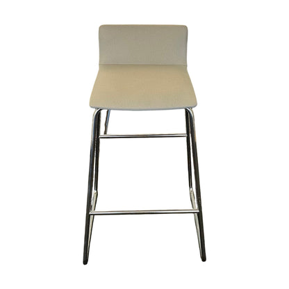 Grå barstol, tekstil, 89 cm høy