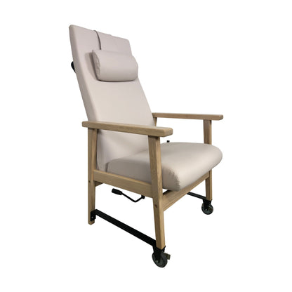 Zeta hvilestol fra VAD, rosa skinn