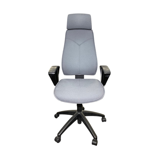 Kontorstol fra Kinnarps, Freefloat 6000/8000, grå med armlener