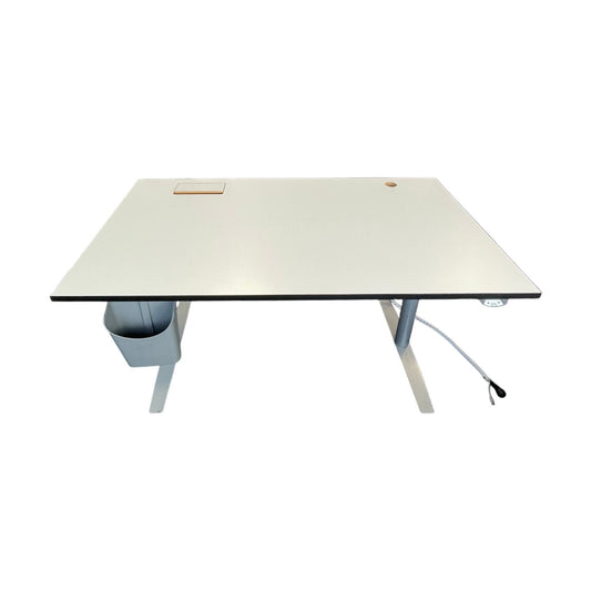 Elektrisk hev/senk skrivebord, hvit, 160x90 cm