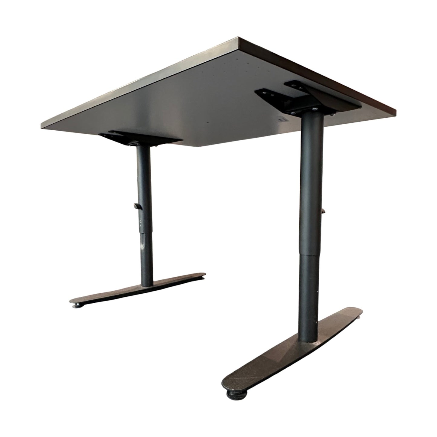 Justerbart skrivebord 100x80 cm, hvit, Edsbyn
