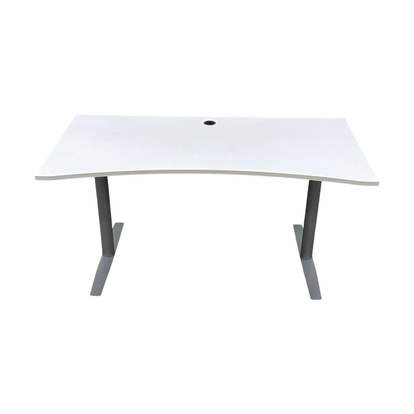 Elektrisk hev/senk skrivebord 140x80 cm, hvit laminat