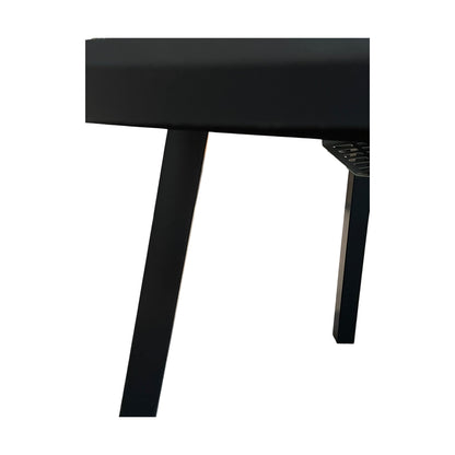 Møtebord, svart, 180x180 cm