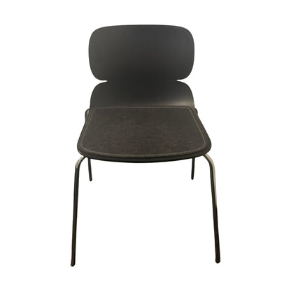 Spisestol, plast, svart