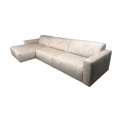 Bellus Olos sofa med sjeselong fra A-Møbler, beige, venstre sjeselong