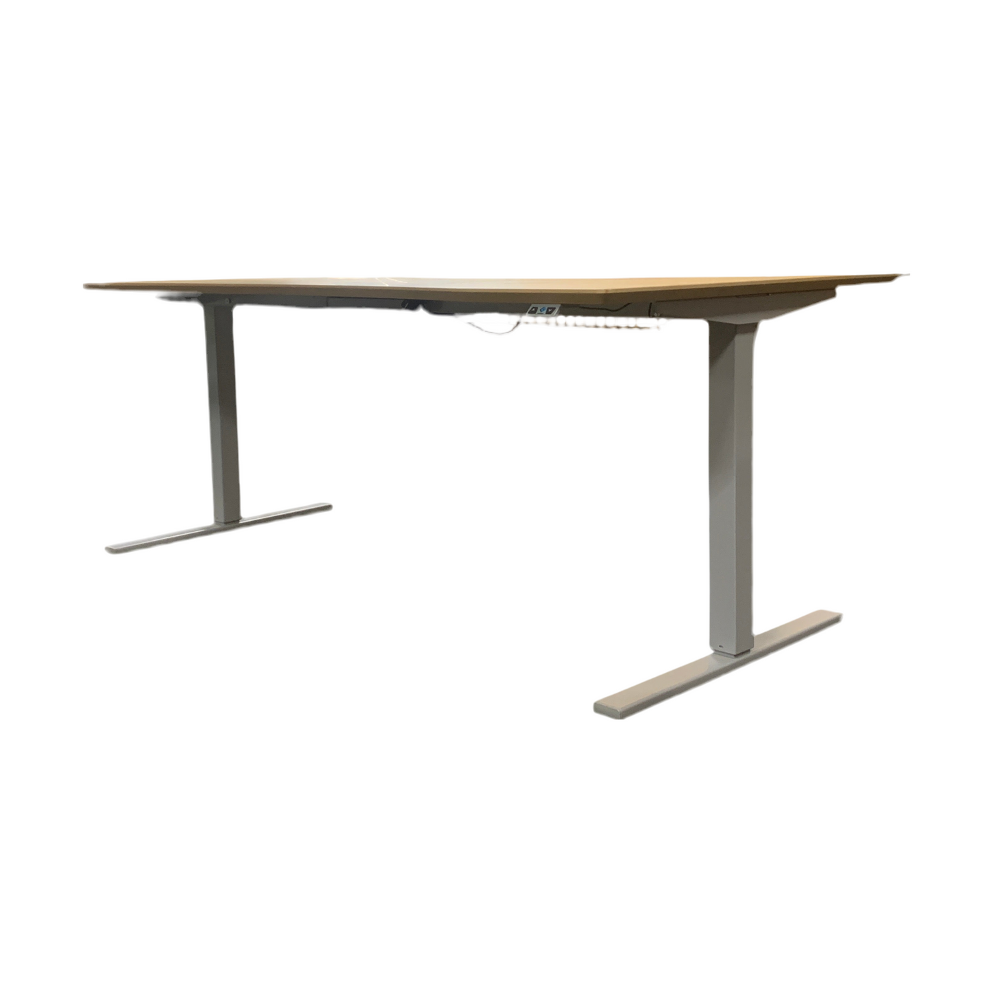 Elektrisk hev/senk skrivebord med magebue, 180cm