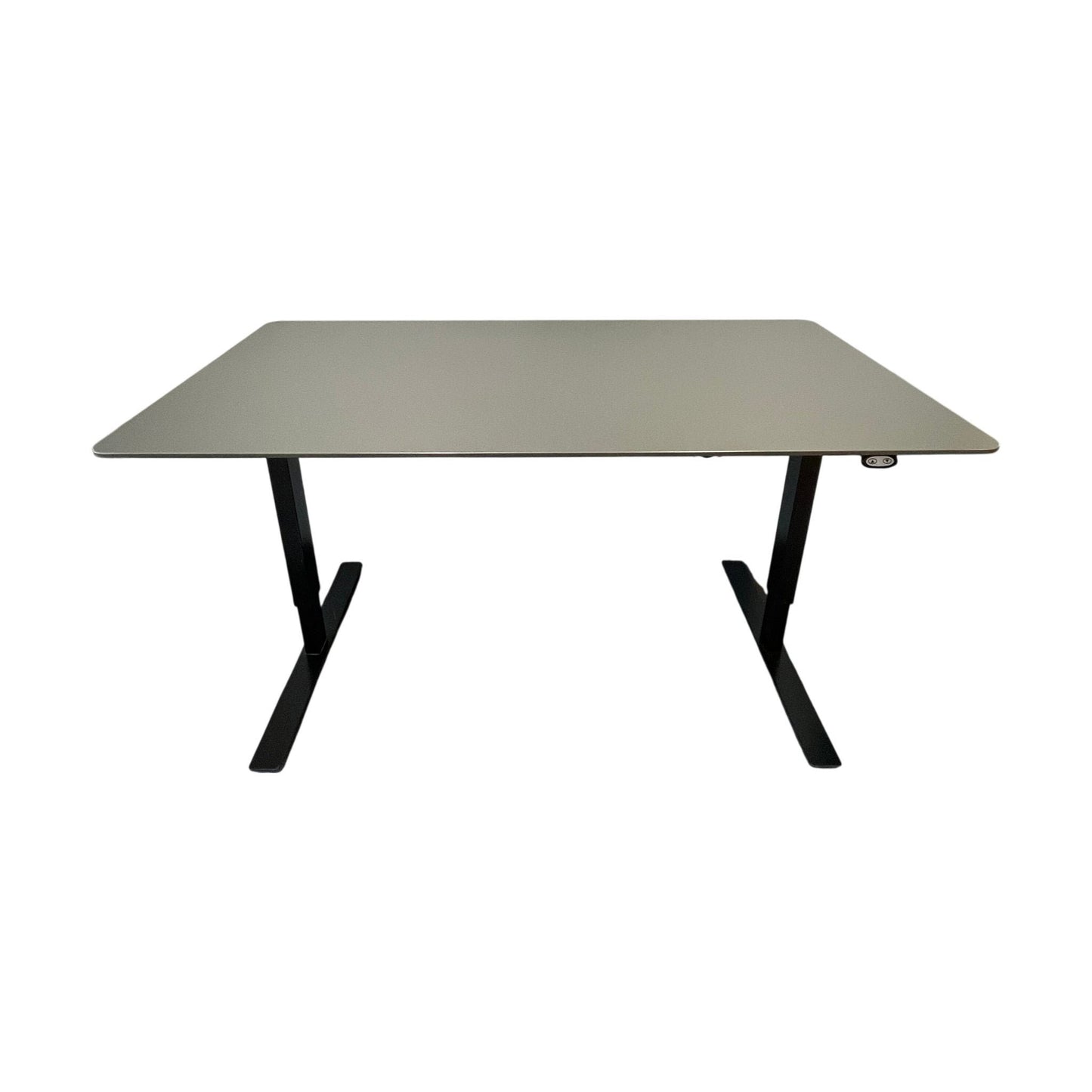 Elektrisk hev/senk skrivebord, grå, 160x80 cm