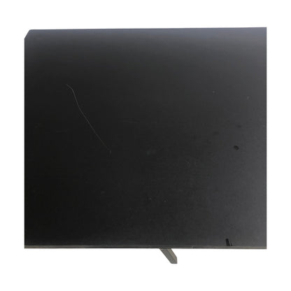 Down møtebord, svart treflate m/ sorte metallben, 250cm