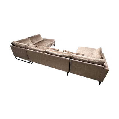 Ashford U-sofa fra A-Møbler, bronsje velour