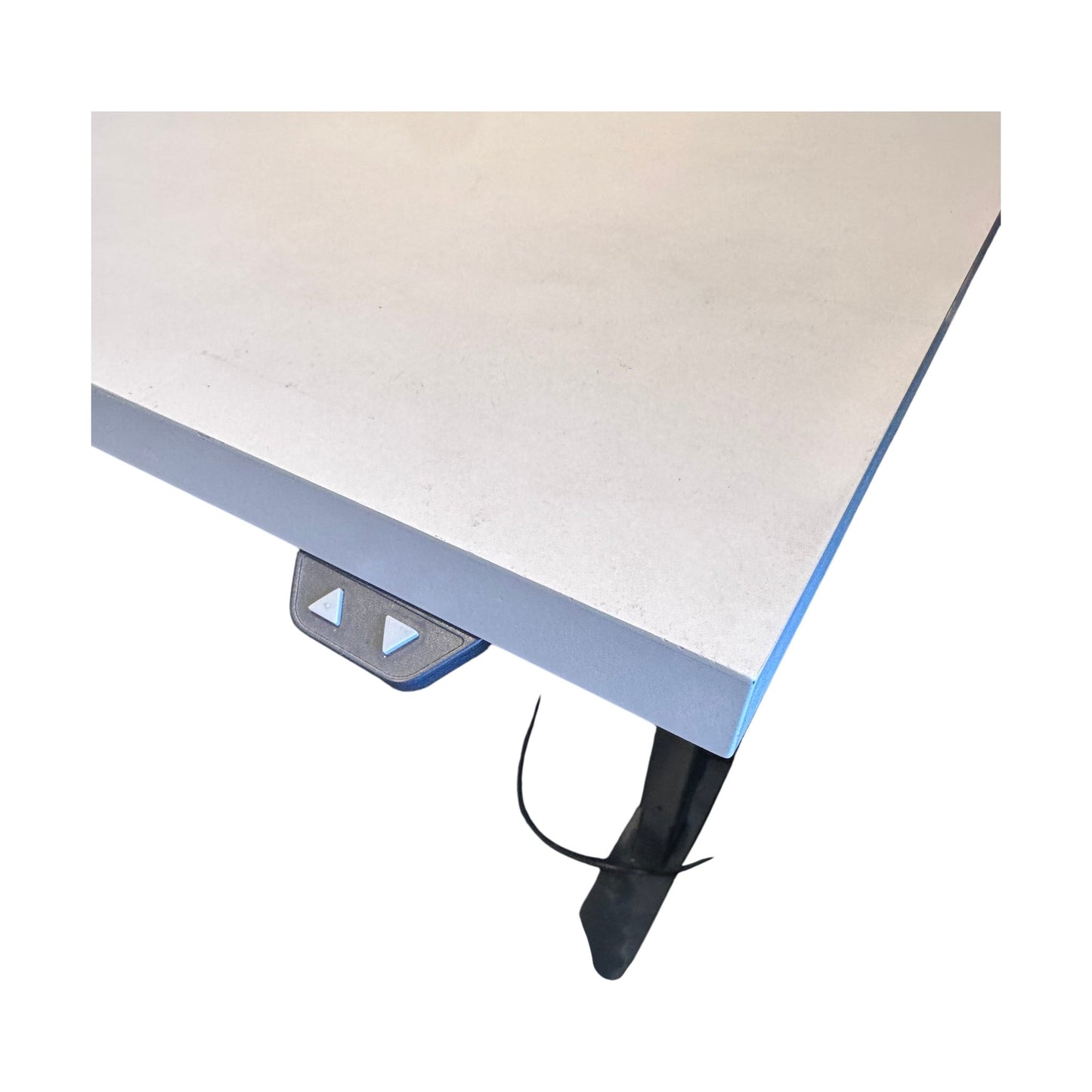 Elektrisk dobbelt hev/senk skrivebord 160x165 cm, beige