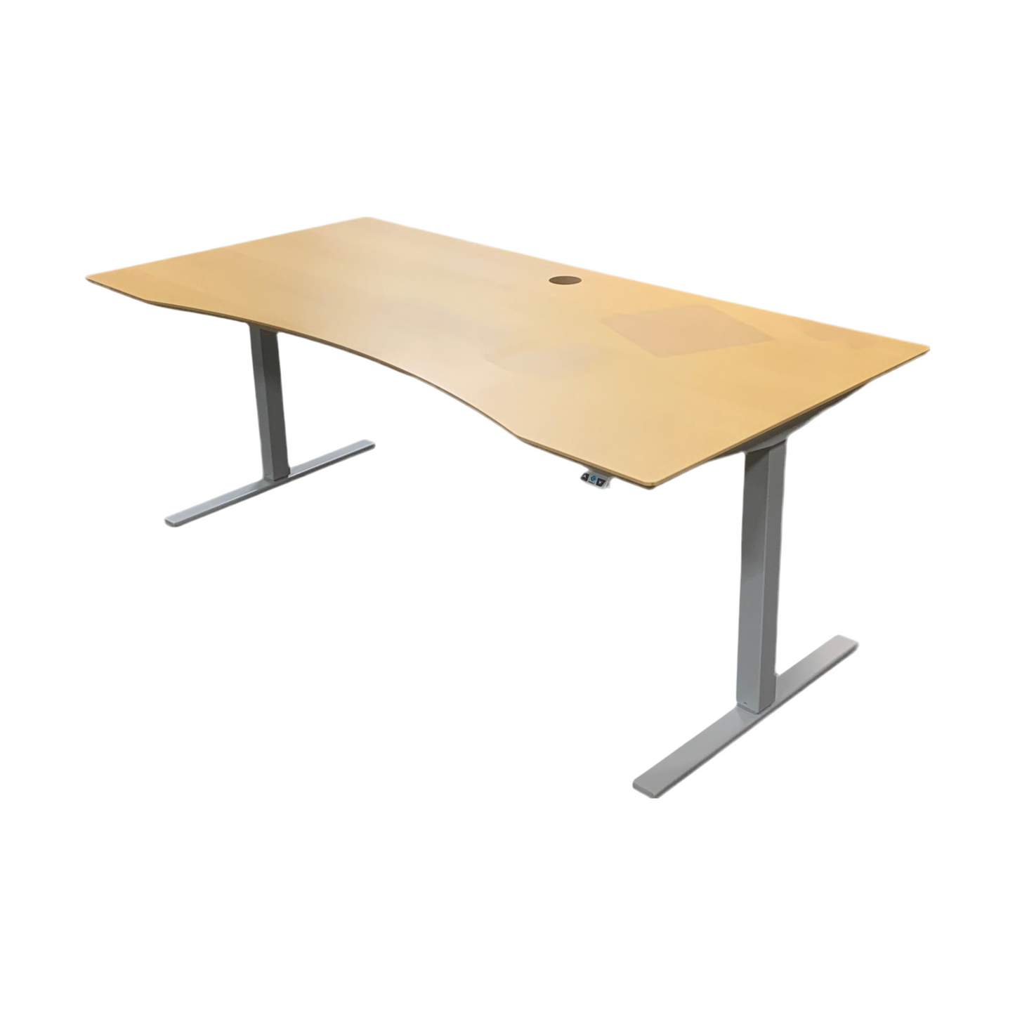 Elektrisk hev/senk skrivebord med magebue, 180cm