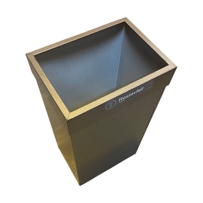 Rektangulær avfallsbøtte med åpent lokk, 79x32x43 cm