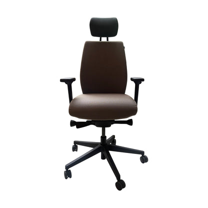 Kontorstol SAVO Soul, beige m/sort nakkestøtte