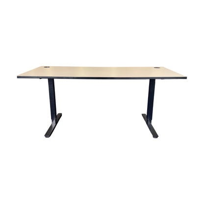 Elektrisk hev/senk skrivebord 160x80 cm, hvit laminat, Edsbyn