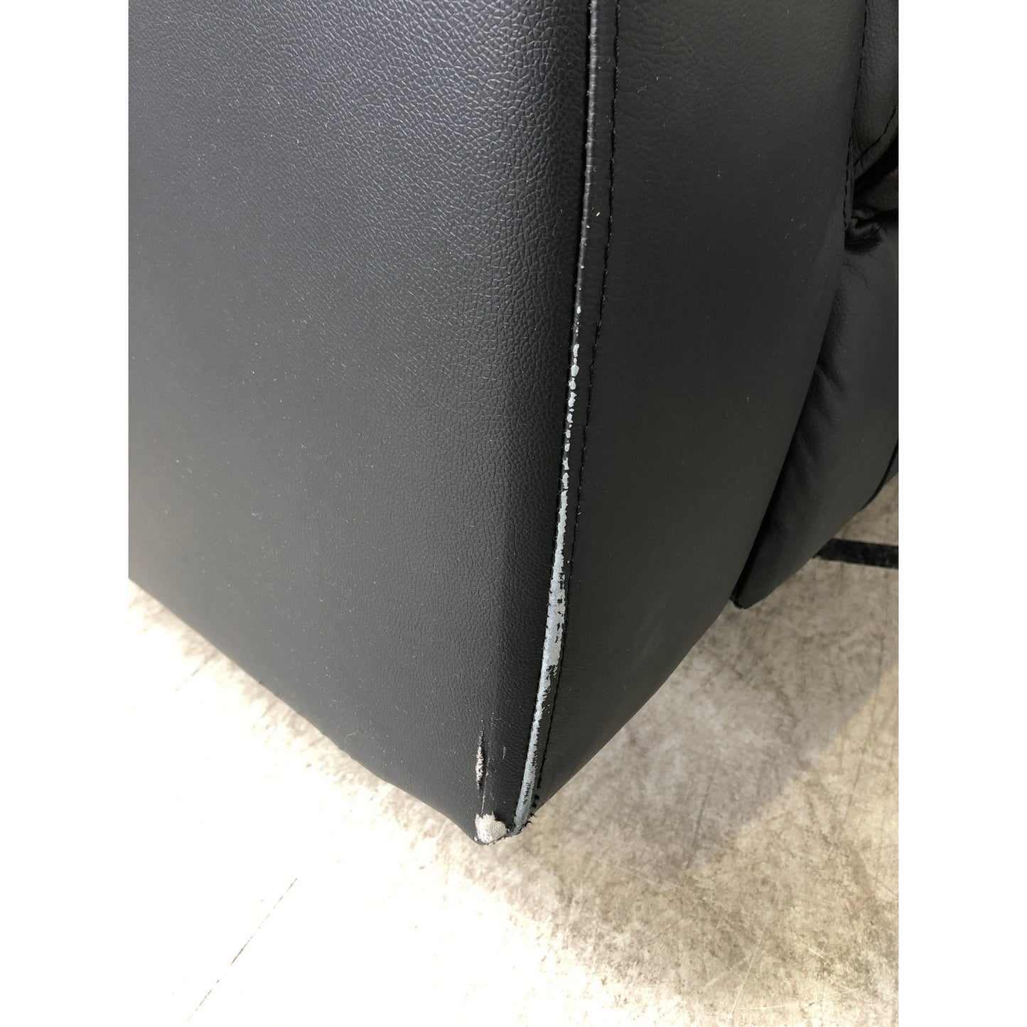 Mayfield 3-seter sofa, sort hud/PVC