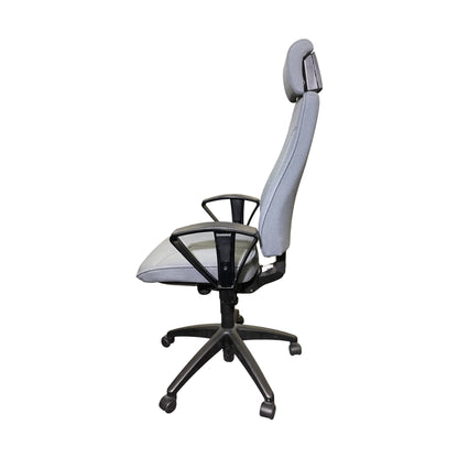 Kontorstol fra Kinnarps, Freefloat 6000/8000, grå med armlener