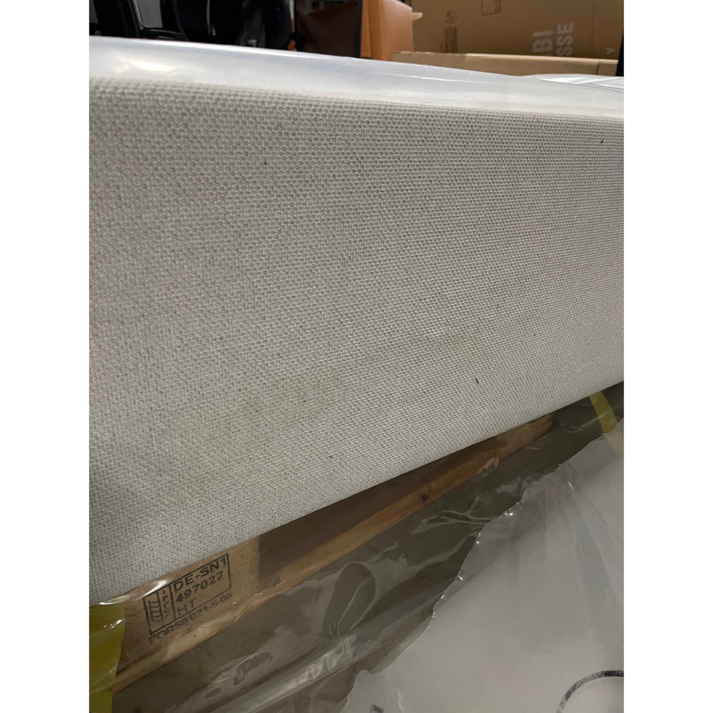 Odine seng med oppbevaring, beige, 120x200 cm