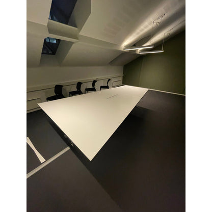Møtebord trapesformet, hvit, 320x200 cm