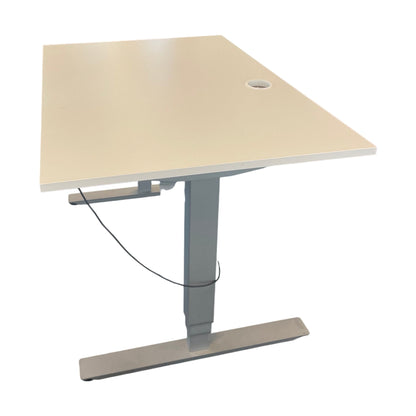 EFG elektrisk hev/senk skrivebord, hvit laminat, 120x80 cm