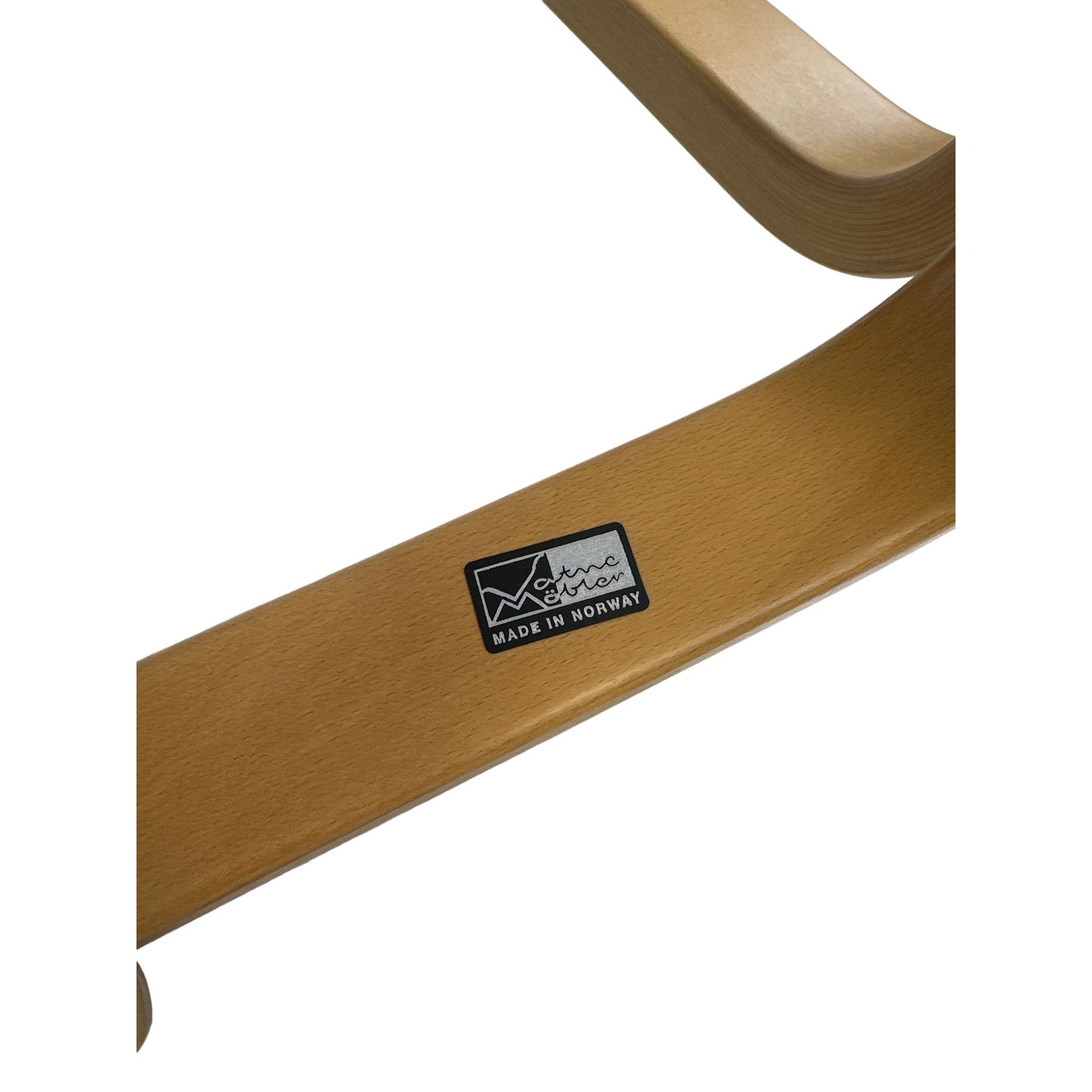 Blå stol fra Vatne Møbler, skinn