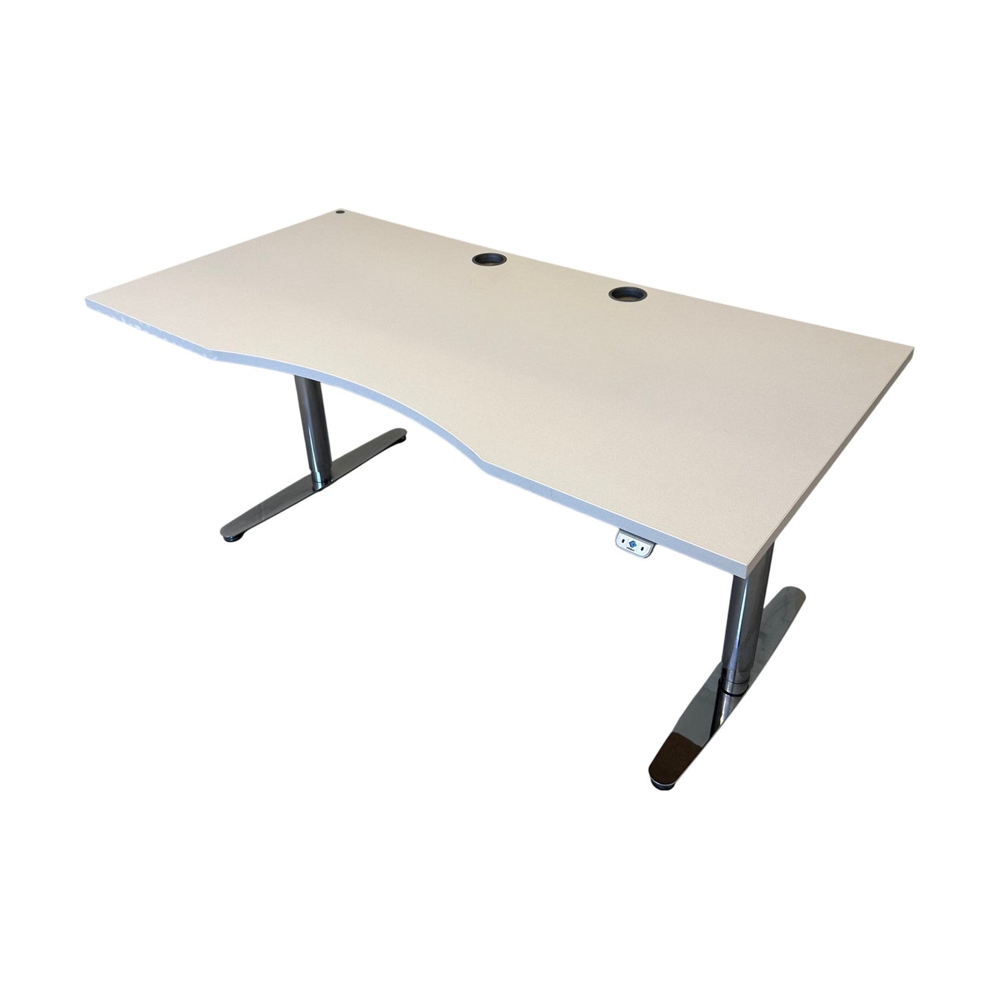 Elektrisk hev/senk skrivebord 160x80 cm, hvit, Martela