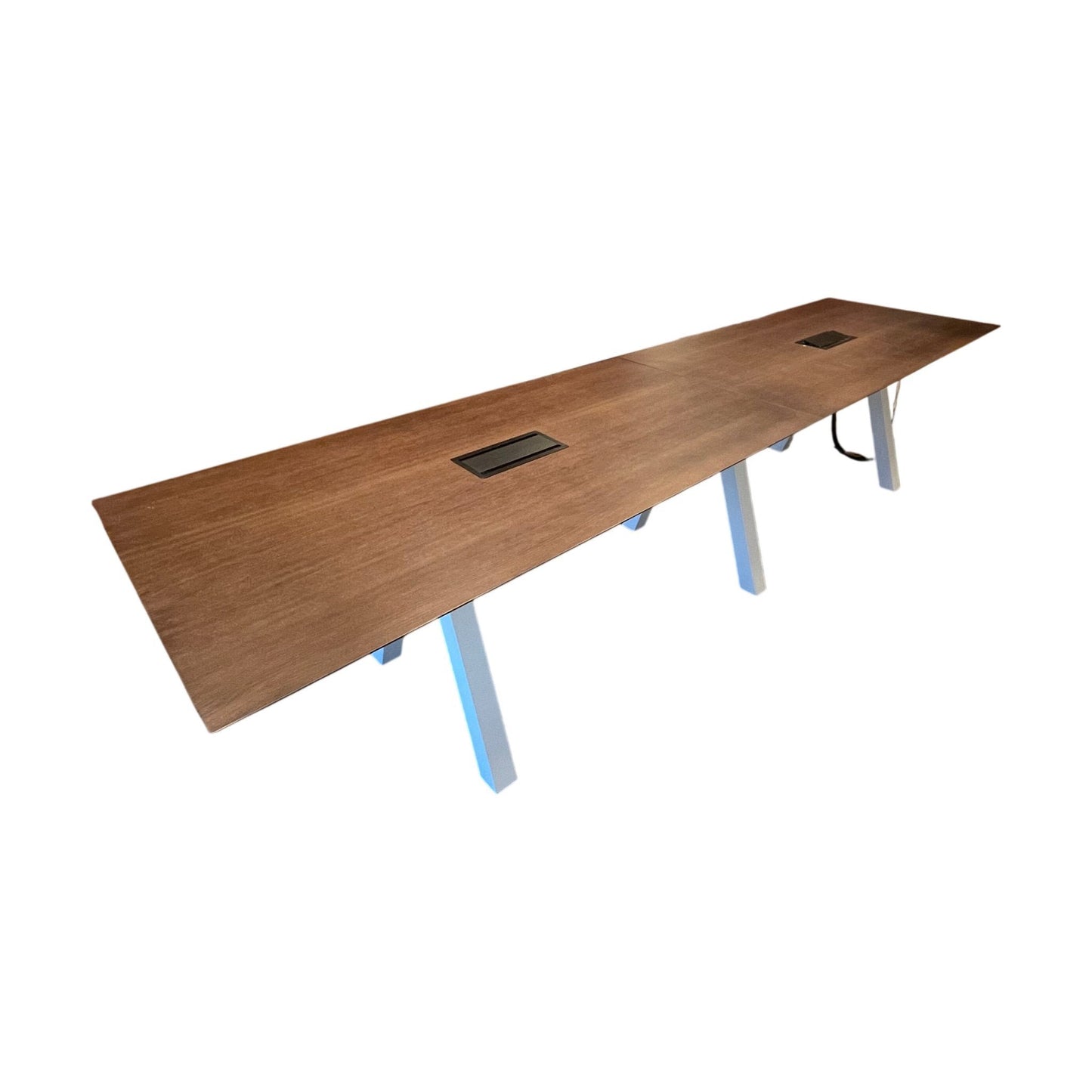 Trefarget møtebord, 360x90 cm