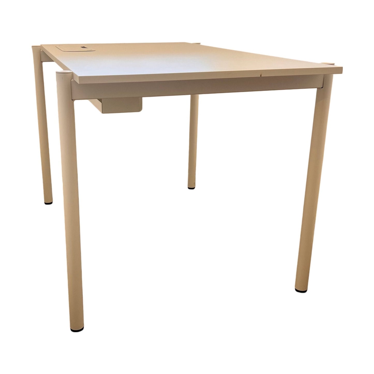 Skrivebord 120x75 cm, hvit laminat