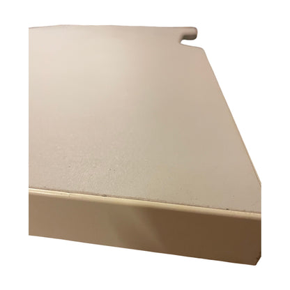 Bordplate grå med hvit kant, 140x70 cm