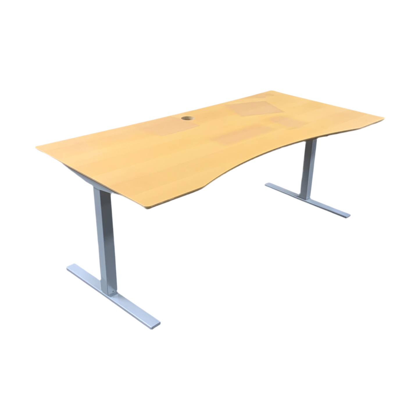 Elektrisk hev/senk skrivebord med magebue, 180cm