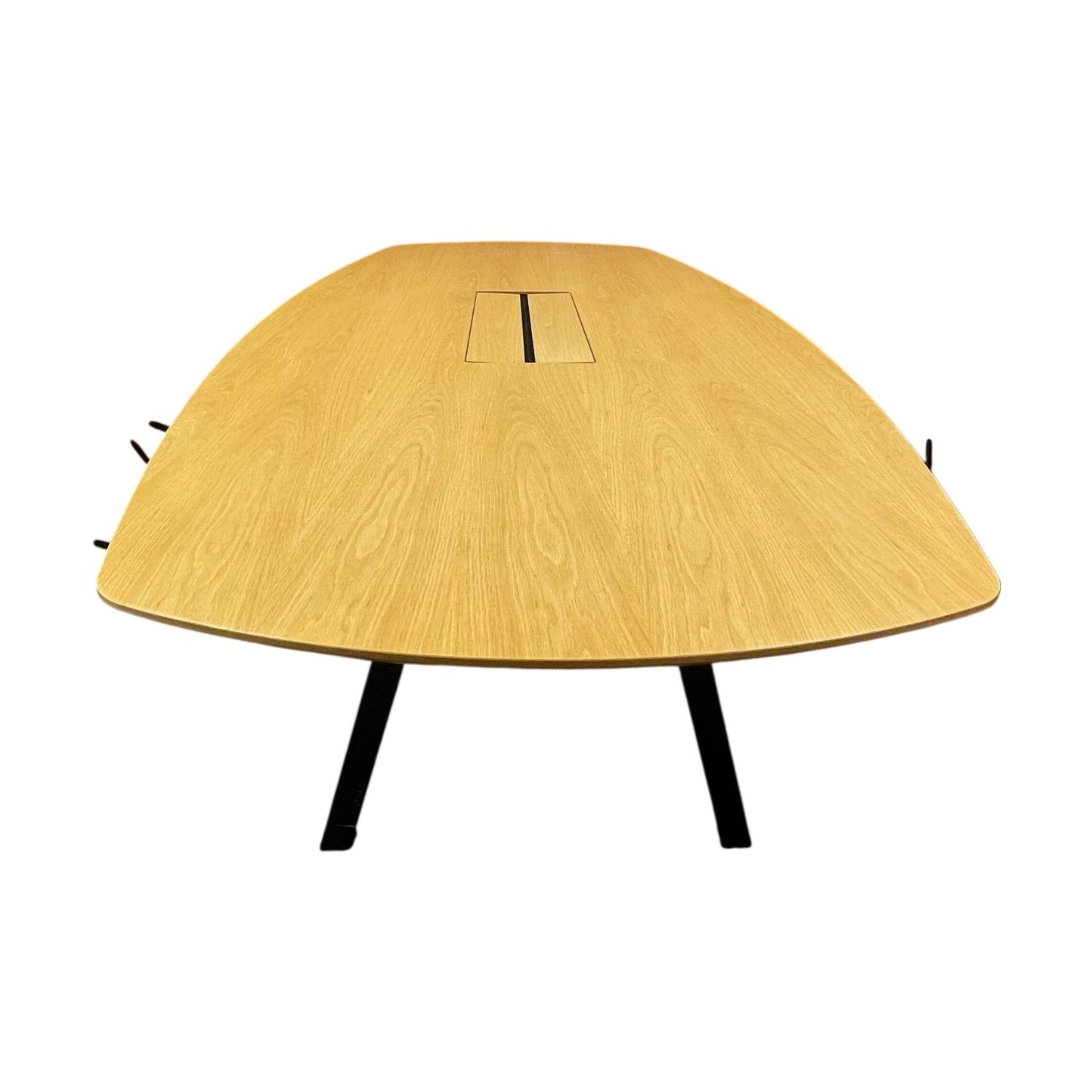 Moderne møtebord med trefarget laminat, 240x120 cm