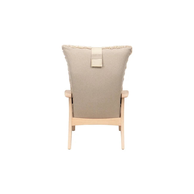 Brunstad Adventure lenestol fra A-Møbler, beige, m/fotskammel