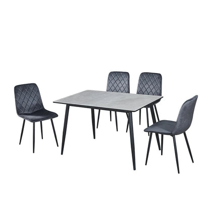 Bari spisebord fra A-Møbler, 120x80 cm, grå marmorimitasjon