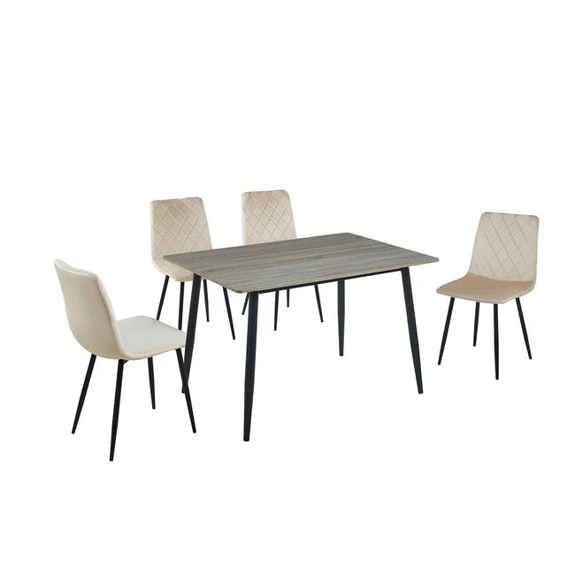 Bari Spisebord, imitert grå eik