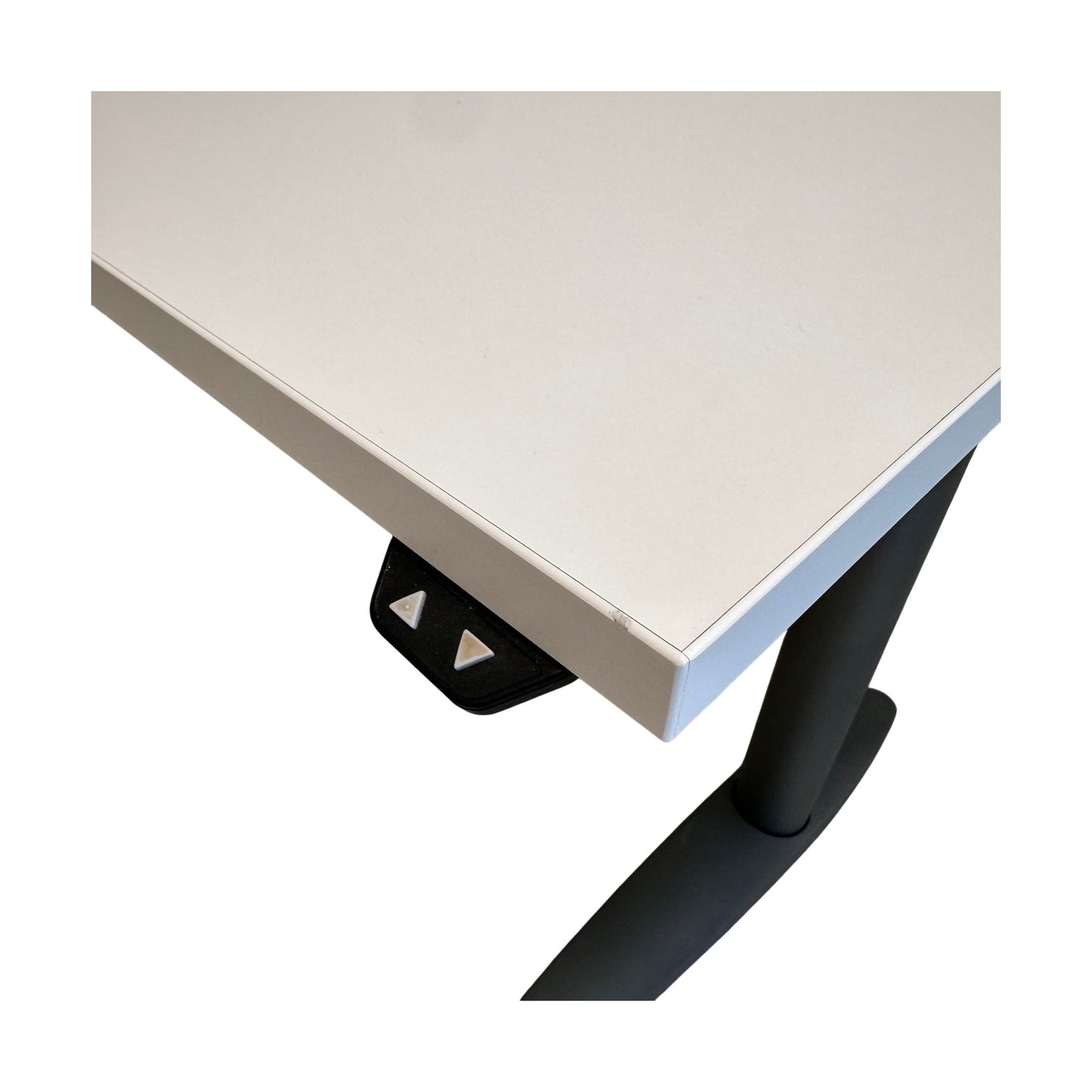 Elektrisk hev/senk skrivebord 160x80 cm, hvit laminat
