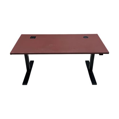 Elektrisk hev/senk skrivebord fra Linak, rød, 140x70 cm