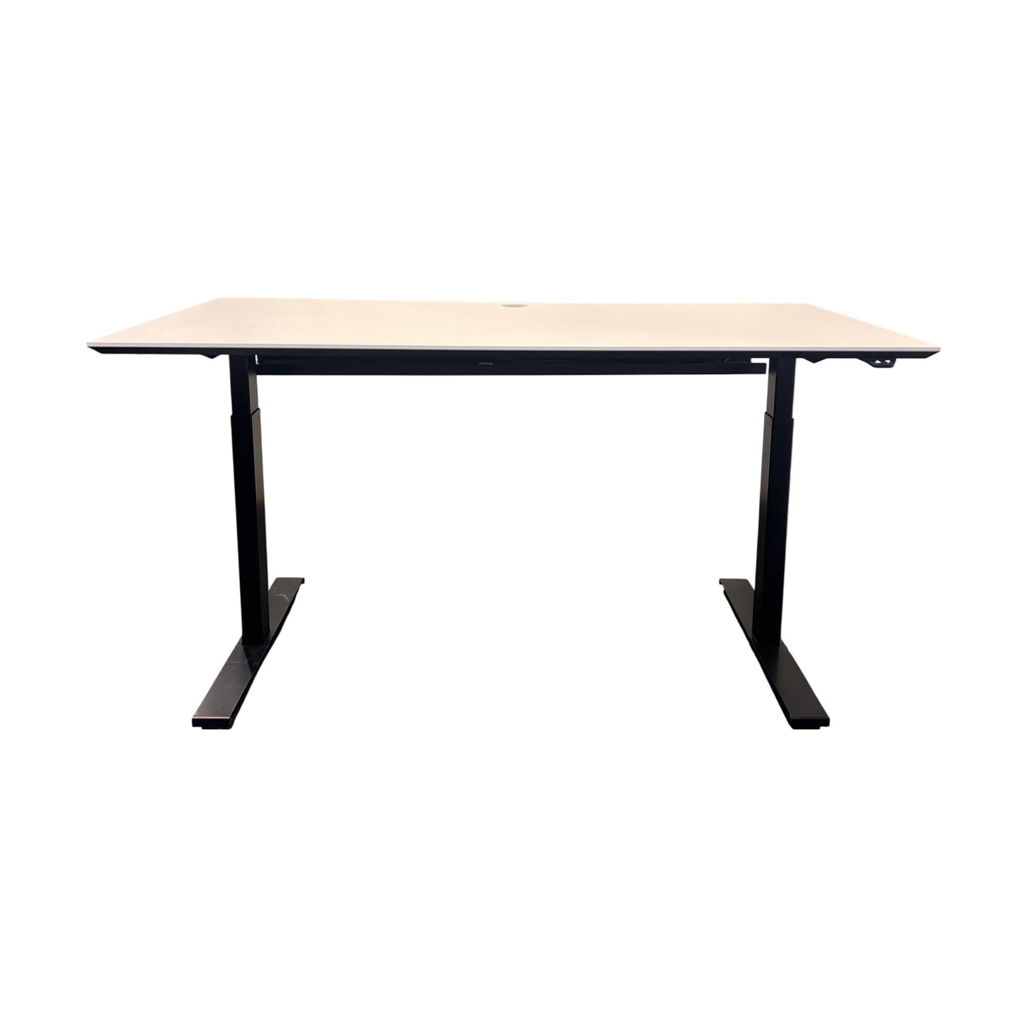 Elektrisk hev/senk skrivebord fra Linak, hvit laminat, 160x80 cm