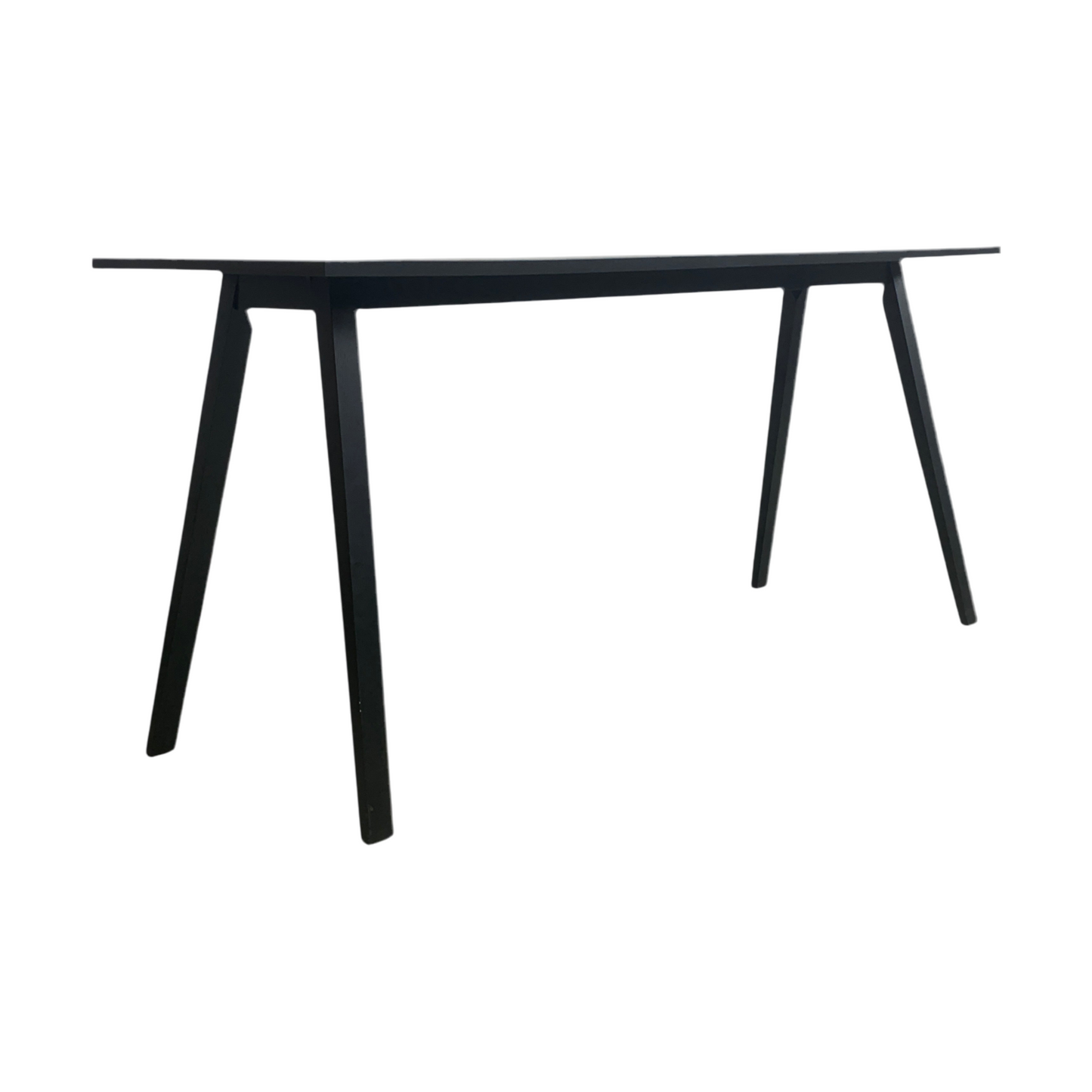 Barbord i svart, 200x65 cm