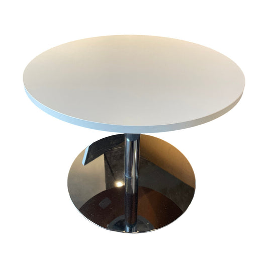 Rundt sidebord, hvit, Ø70 cm