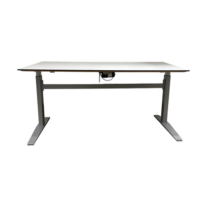 Elektrisk hev/senk skrivebord 180x80 cm, hvit laminat