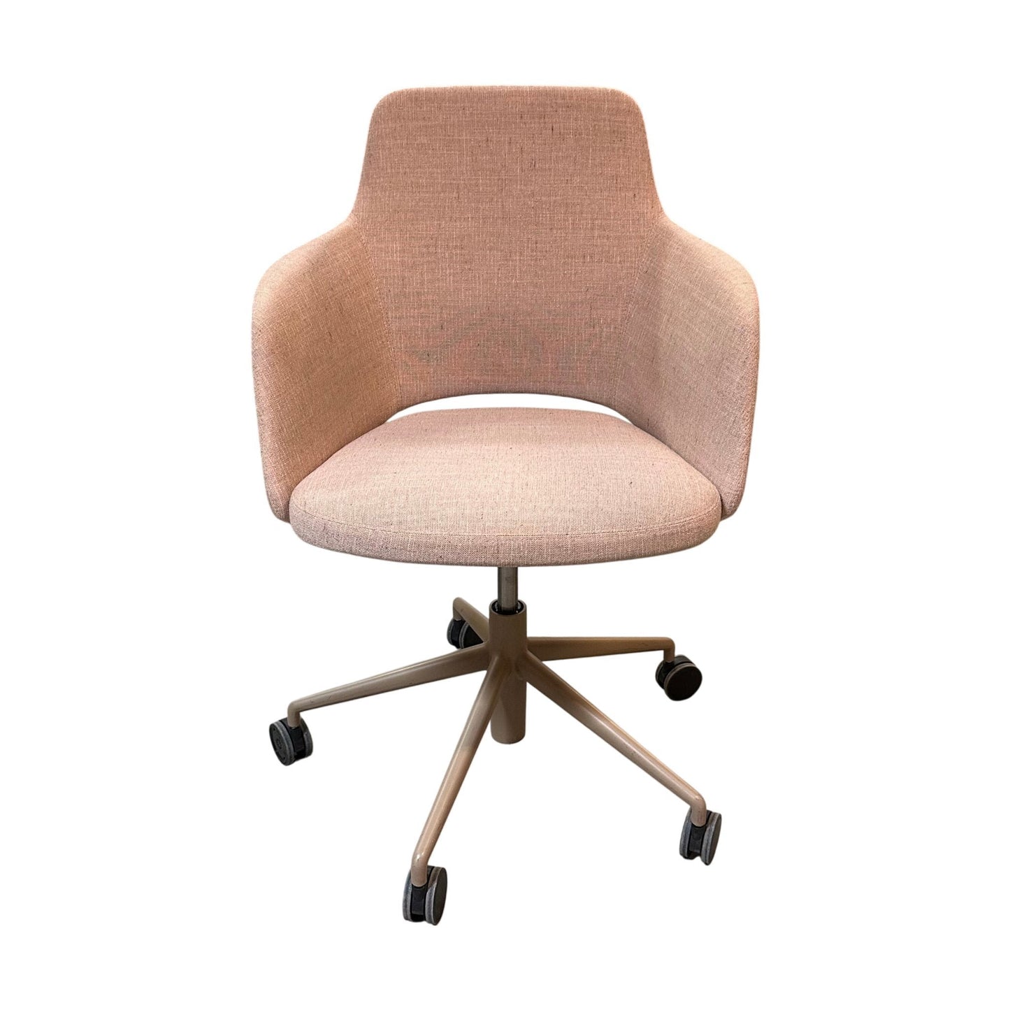 Pilot møteromsstol fra Materia, rosa, på hjul