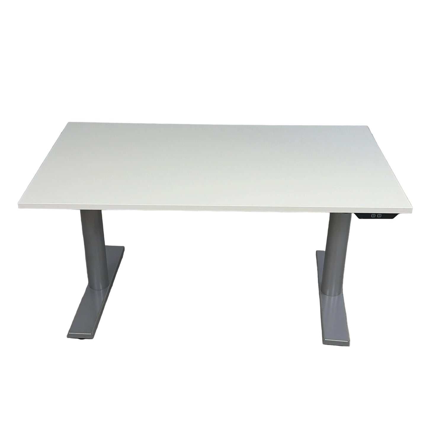 DUBA B8 elektrisk hev/senk skrivebord, hvit laminat, 120x80 cm