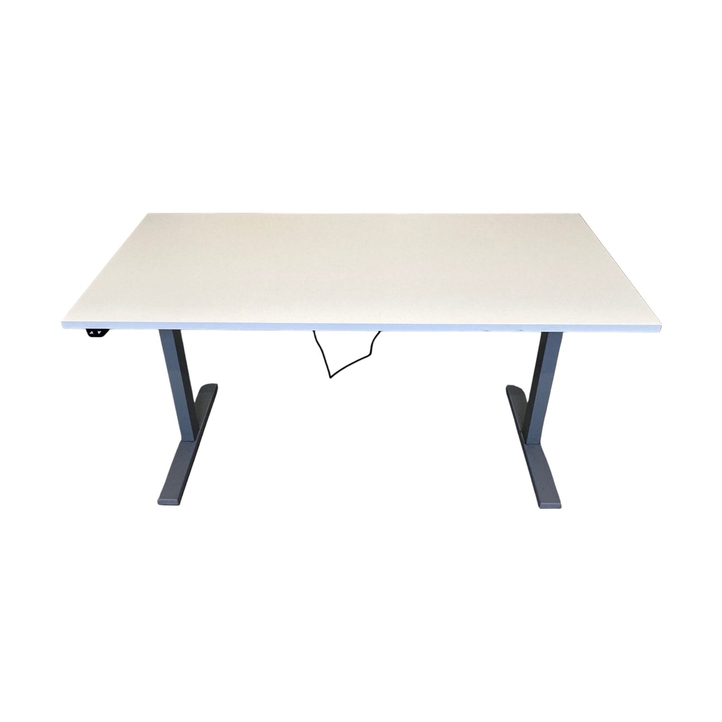 Elektrisk hev/senk skrivebord 160x80 cm, hvit laminat, Linak